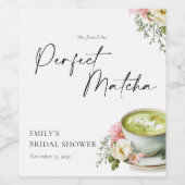 Sie fand ihre perfekte Matcha-Brautparty Weinetikett (Einzelnes Label)