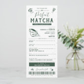 Sie fand ihre perfekte Matcha-Hochzeitseinladung z Einladung (Stehend Vorderseite)