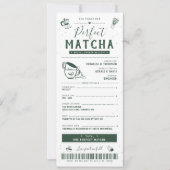 Sie fand ihre perfekte Matcha-Hochzeitseinladung z Einladung (Vorderseite)