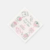 Sie fand ihre perfekte Matcha-Rosa-Junggesellinnen Serviette (Ecke)