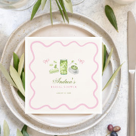 Sie fand ihre perfekte Matcha-Schale Brautparty Serviette