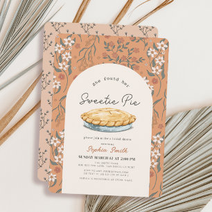 Sie fand ihre Sweetie Pie Orange Brautparty Einladung