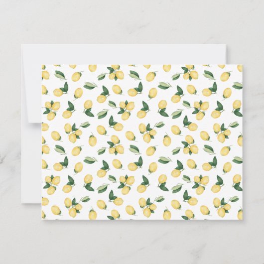 Sie fand ihre wichtigste Squeeze-Lemon-Haltungskar Einladung (Rückseite)