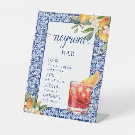 Sie fand ihre wichtigste Squeeze Negroni Bar Sockelschild