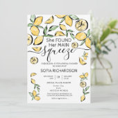 Sie fand ihre wichtigste Zitrone BOHO SUMMER Invit Einladung (Stehend Vorderseite)