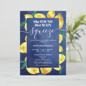 Sie fand ihre wichtigste Zitrone BOHO SUMMER Invit Einladung (Stehend Vorderseite)