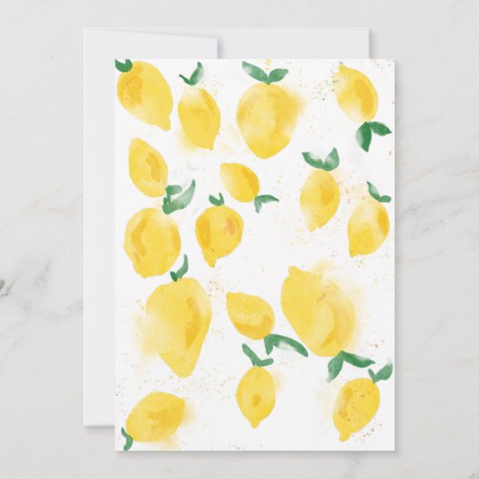 Sie fand ihre wichtigste Zitrone BOHO SUMMER Invit Einladung (Rückseite)