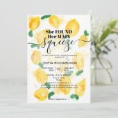 Sie fand ihre wichtigste Zitrone BOHO SUMMER Invit Einladung (Stehend Vorderseite)