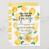 Sie fand ihre wichtigste Zitrone BOHO SUMMER Invit Einladung (Vorne/Hinten)