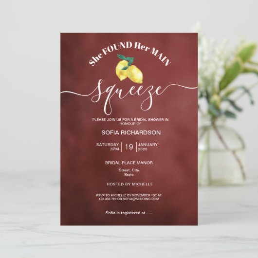 Sie fand ihre wichtigste Zitrone Sommer Italien In Einladung (Stehend Vorderseite)