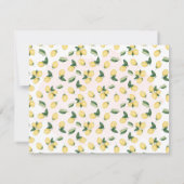 Sie fand ihre wichtigste Zitronenschale Einladung (Rückseite)