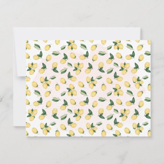 Sie fand ihre wichtigste Zitronenschale Einladung (Rückseite)