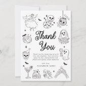 Sie fand ihren Boo-Geist-Blumen-Brautstrauße Dankeskarte (Vorderseite)