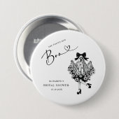 Sie fand ihren Boo-Geister-Blumen-Brautstrauß-Show Button (Vorne & Hinten)