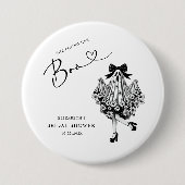 Sie fand ihren Boo-Geister-Blumen-Brautstrauß-Show Button (Vorderseite)