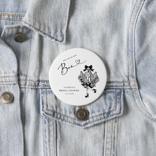 Sie fand ihren Boo-Geister-Blumen-Brautstrauß-Show Button (Beispiel)