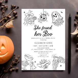 Sie fand ihren Boo-Geister-Blumen-Brautstrauße Einladung