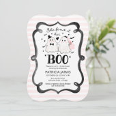 Sie fand ihren Boo QR-Code-Junggesellinnen-Abschie Einladung (Stehend Vorderseite)