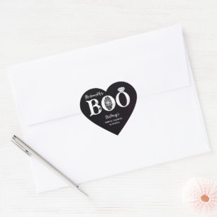 Sie fand ihren Boo schwarze Halloween-Hochzeitsdus Herz-Aufkleber