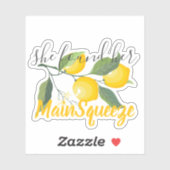 Sie fand ihren Brautparty-Aufkleber mit dem Hauptp Aufkleber (Blatt)