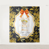 Sie fand ihren Brautparty-Hintergrund Wandteppich (Vorderseite)