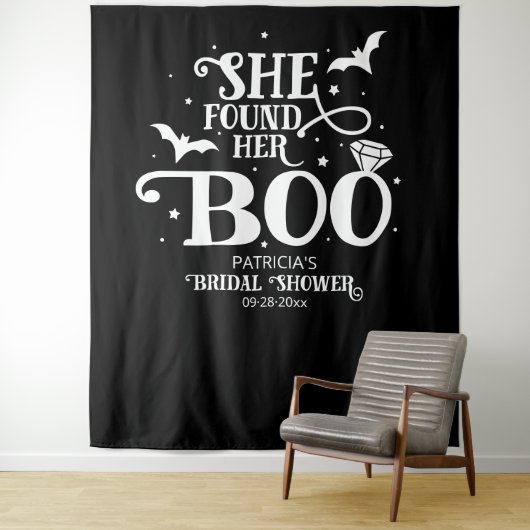 Sie fand ihren Brautparty-Hintergrund zu Halloween Wandteppich (Beispiel)