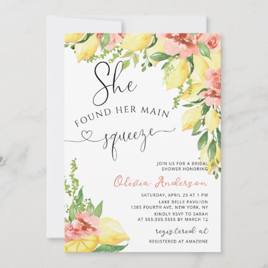 Sie fand ihren Brautparty QR-Code für Hauptpresse Einladung (Vorderseite)