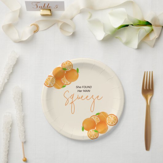 Sie fand ihren Bridal Shower Squeeze Pappteller (Hochzeit)