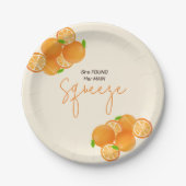 Sie fand ihren Bridal Shower Squeeze Pappteller (Vorderseite)