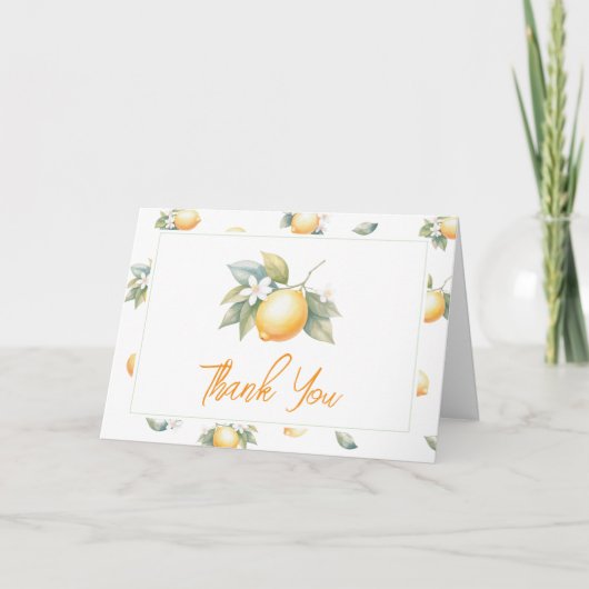 Sie fand ihren Haupt-Squeeze-Zitronen-Junggesellin Dankeskarte (Vorderseite)