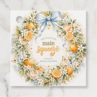 Sie fand ihren Hauptbräutigam Citrus Orange Hochze Geschenkanhänger