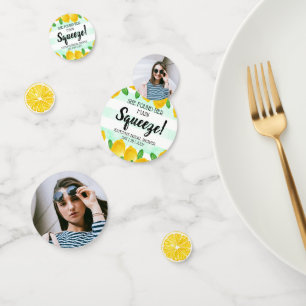 Sie fand ihren Hauptbräutigam Lemon Brautparty Konfetti