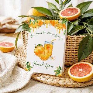 Sie fand ihren Hauptpartner Orange Brautparty Dankeskarte