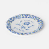 Sie fand ihren Honey Honey Blue Greece Bachelorett Pappteller (Schrägansicht)