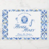 Sie fand ihren Honey Honey Blue Greece Bachelorett Schaumweinetikett (Einzelnes Label)