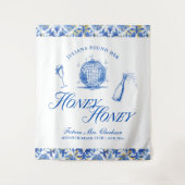 Sie fand ihren Honey Honey Blue Greece Bachelorett Wandteppich (Vorderseite)