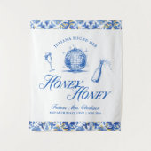 Sie fand ihren Honey Honey Blue Greece Bachelorett Wandteppich (Vorderseite)