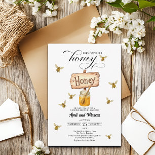 Sie fand ihren Honey Jar Sign Polterabend Einladung