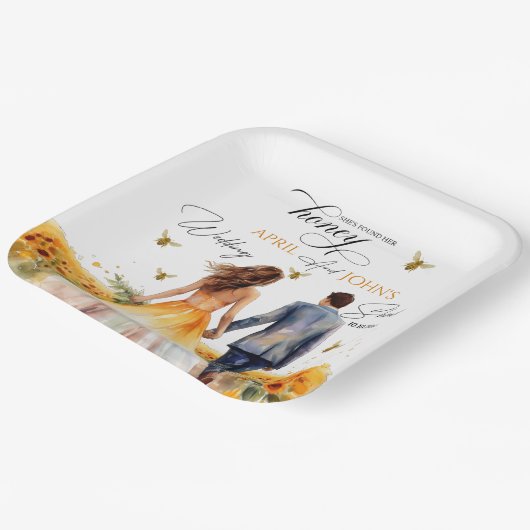 Sie fand ihren Honey-Polterabend Pappteller (Gewinkelt)