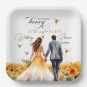 Sie fand ihren Honey-Polterabend Pappteller (Vorderseite)