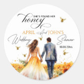 Sie fand ihren Honey-Polterabend Runder Aufkleber (Vorderseite)