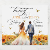 Sie fand ihren Honey-Polterabend Schaumweinetikett (Einzelnes Label)