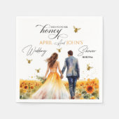 Sie fand ihren Honey-Polterabend Serviette (Vorderseite)