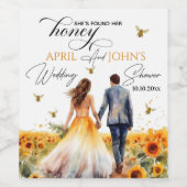 Sie fand ihren Honey-Polterabend Weinetikett (Einzelnes Label)