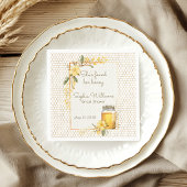 Sie fand ihren Honig Gelben Blumen-Brautjungfernab Serviette