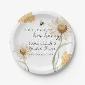 Sie fand ihren Honig Personalisierte Biene Brautdu Pappteller (Vorderseite)