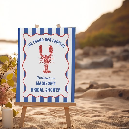 Sie fand ihren Hummer-nautischen Brautdusche Poster