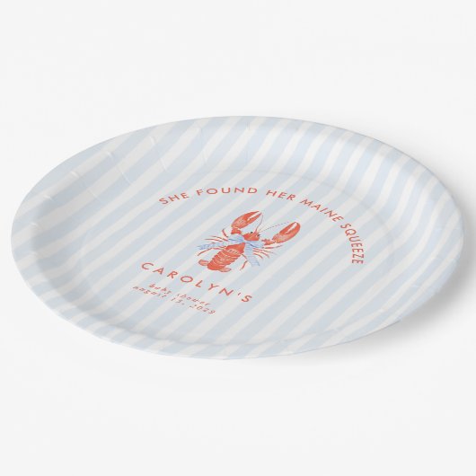 Sie fand ihren Mainsqueeze Coastal Hummer Pappteller (Schrägansicht)