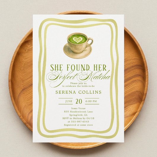 Sie fand ihren perfekten Matcha-Brautparty-Einladu Einladung