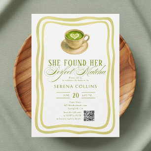 Sie fand ihren perfekten Matcha Brautparty QR Code Einladung